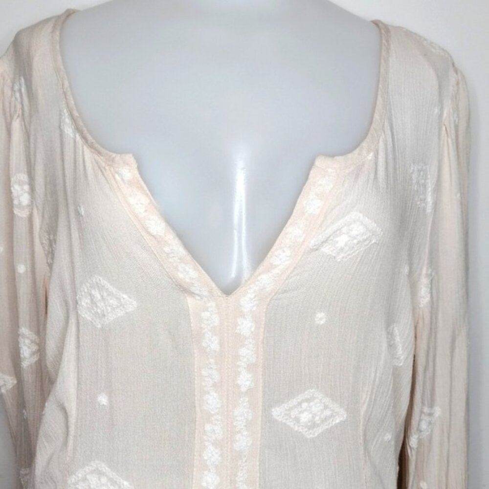 Anthropologie Embroidered Maxi Dress L